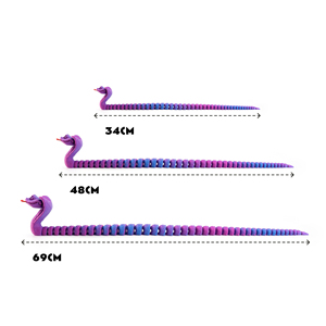 Vashine <span class=keywords><strong>Serpente</strong></span> <span class=keywords><strong>Cobra</strong></span> Divertente Stampato in 3D, Giocattolo Flessibile in Cristallo Colorato Creativo Zootopia in PLA per Bambini - Product Image 6