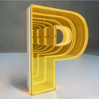 Letras de Canal LED Acrílicas 3D Luminosas Personalizadas para Publicidad, Efecto de Ilusión de Espejo Abisal, Impermeables, DC 12V para Iluminación de Paisajes
