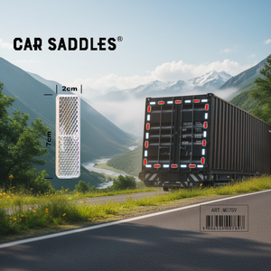 Autocollant réfléchissant pour selle de voiture, 7x2cm, blanc, 2 pièces, pour la sécurité des véhicules - Product Image 1