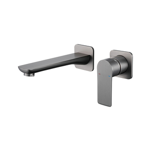 Wall Mounted Basin Faucet Single Handle Brass Concealed Installation Minimalist Design - Product Image 2