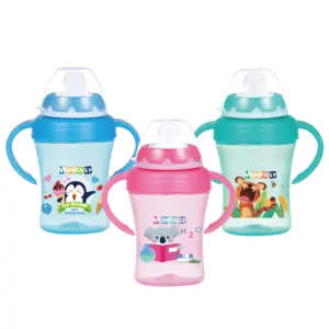 7oz /210ml PP ababy raining Cup ababy Cup con mango y boquilla