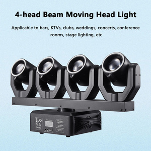 Projecteur à faisceau mobile à quatre têtes, pleine couleur, LED 150W RGBW, contrôleur DMX, effet laser de scène pour discothèque, fête, <span class=keywords><strong>mariage</strong></span> - Product Image 2