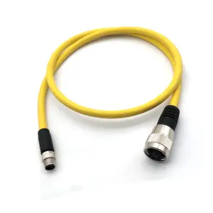 Smart SVLEC Automation Power Connector With Straight Circular M12 4 Pin L To T Code Male To Female 7/8'' Connectors