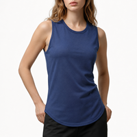 Débardeur de sport pour femme en tissu mesh, conception OEM personnalisée, impression, séchage rapide, respirant, course à pied, entraînement, fitness