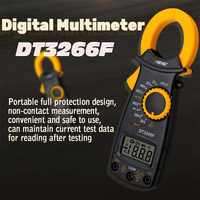 ANENG meteran jepit Digital DT3266 Material Multimeter Voltmeter 600V DC/AC indikator baterai rendah bahan ABS