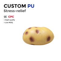 Jouets Squishy en PU Personnalisés en Forme de Pomme de Terre, à Remontée Lente, Anti-Stress, Jouets Sensoriels à Presser pour Enfants et Adultes, Jouet Légume Sensoriel