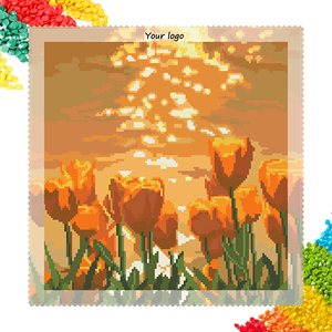 Kit Pittura Diamante 5D Fai da Te <span class=keywords><strong>Tulipani</strong></span> Arancioni Paesaggio al Tramonto Mosaico Artistico <span class=keywords><strong>con</strong></span> Diamanti Rotondi Completi Decorazione Murale per Casa Regalo per Adulti - Product Image 1