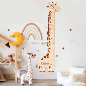 3D biểu đồ tăng trưởng cai trị trẻ em bằng gỗ đo thước khổng lồ tường cai trị bằng gỗ chiều cao hội đồng quản trị - Product Image 2