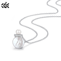 Collier pendentif en argent sterling 925 avec flacon de parfum et perle, bijoux en gros, collier CDE YN1093