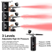 Pistola de Pulverización de Aire Comprimido de 22/28/38 PSI, Inyector de Oxígeno Facial, Kit de Mini Compresor de Aire para Hidratar y Limpiar, Pulverizador de Niebla Nano, Aerógrafo para Uñas