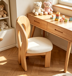 Modern Scandinavian Solid Wood Dining Chair with <b>Foam</b> <b>Padding</b> Ergonomic Design for Home Furniture - Product Image 2
