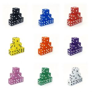 Dados Grandes Personalizados al por Mayor, Cuadrados de Seis Caras, Color Clásico con Puntos Blancos Opacos, Dados Acrílicos D6 de 19 mm - Product Image 2