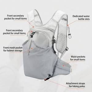 Mochila de Hidratación Ligera, Chaleco de Malla Transpirable 3D para <span class=keywords><strong>Trail</strong></span> <span class=keywords><strong>Running</strong></span>, Maratón, Senderismo, Ciclismo, con Bolsillo Dedicado para Teléfono - Product Image 2
