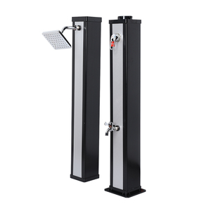 <span class=keywords><strong>Douche</strong></span> <span class=keywords><strong>solaire</strong></span> extérieure 40L en acier inoxydable avec corps en PVC de conception nouvelle, couleur argent, pour <span class=keywords><strong>piscine</strong></span> et jardin - Product Image 2