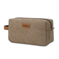 Sac de rangement pour maquillage de beauté en gros, grande capacité, trousse de toilette de voyage pour hommes, pochette zippée en toile, sac cosmétique personnalisé avec logo