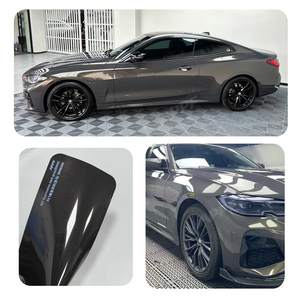 Vinilo Adhesivo para Automóviles, Color Gris Oscuro Brillante, Película para Envolver Automóviles, Rollo de Vinilo para Envolver, Película para Automóviles que Cambia de Color - Product Image 1