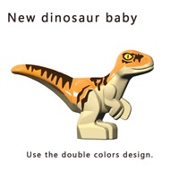 Figuras de Dinosaurios de Bloques de Construcción Personalizadas, Set de 10 Mini Juguetes de Animales, Recuerdos de Fiesta, Regalos Educativos para Niños, ABS, Venta al Por Mayor