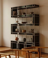Meuble de rangement modulaire en acier au carbone moderne, armoires de rangement combinées, meubles de salon de luxe pour le salon