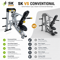 SK Fitness Machine à dips triceps assis, Entraîneur de triceps à double bras, Siège réglable, Équipement de gym commercial, Vente en gros usine
