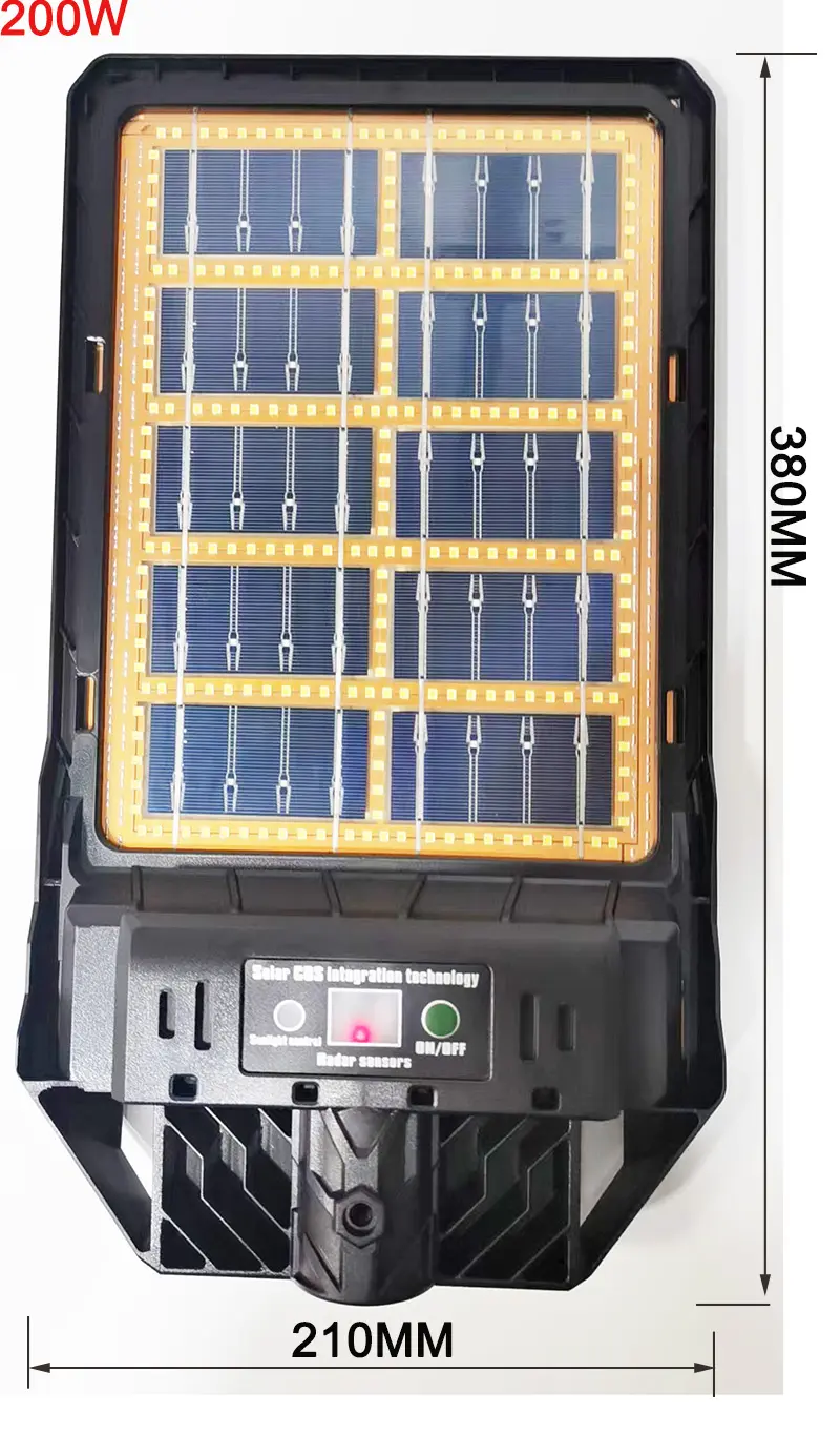 Lecuso mới ngoài trời không thấm nước 50W 100W 200W 300W 400W tích hợp tất cả trong một Đèn LED năng lượng mặt trời