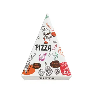 Precio bajo de China, venta al por mayor, Papel kraft liso, mini cartón triangular, caja de rebanadas de pizza para alimentos