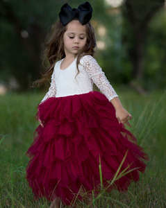 Belle robe de princesse pour bébé filles été coton Tutu avec dentelle doux bébé vêtements - Product Image 5