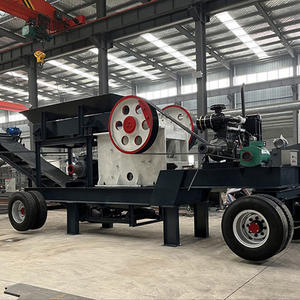 Concasseur à mâchoires diesel mobile compact PE250*400, entraînement moteur portable, alimentation 210 mm, sortie 20-80 mm pour l'exploitation minière - Product Image 2