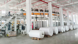 Nhãn nhà máy 50 mic sáng trắng Pet Jumbo nhãn cổ tự dính Nhãn Chất liệu polyester Pet Trắng Jumbo nhãn CuộN - Product Image 4