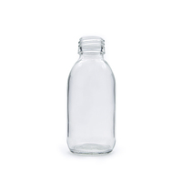Bouteilles en verre transparent pour sirops pharmaceutiques, flacons à col étroit pour liquides oraux, récipients en verre pour enzymes médicales, antibiotiques et réactifs de laboratoire