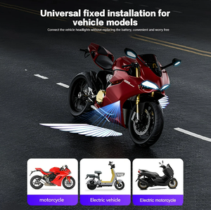 2 Đèn chiếu LED hình cánh thiên thần cho xe máy, độ chế xe điện, trang trí chào mừng, đèn laser chống va chạm - Product Image 3