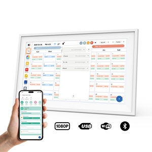 Android 14 <span class=keywords><strong>4</strong></span> + 64GB Kỹ Thuật Số Kế Hoạch Màn Hình Với Cảm Ứng Và Wifi Chức Năng Gia Đình Lịch <span class=keywords><strong>Video</strong></span> Phát Lại Máy Tính Để Bàn Lịch Hiển Thị - Product Image 1
