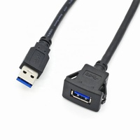 Panel pengisi daya mobil USB C, adaptor ekstensi USB 3.0, pengisian cepat, soket daya USB untuk dasbor mobil dan perahu