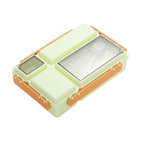 Nouvelle Arrivée Amz : Boîte à Lunch Scolaire Réutilisable pour Enfants, 4 Compartiments, Anti-Fuite, Sans BPA, Écologique, Compatible Micro-ondes et Lave-Vaisselle