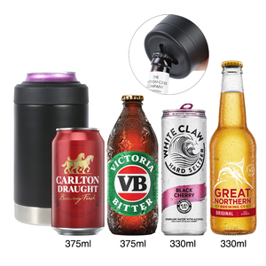 Custom 12oz 375ml sottile bottiglia di birra Cooler isolante in acciaio inox 4 in 1 supporto per lattina Skinny con apriscatole per Australia - Product Image 2
