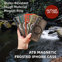 Étui de téléphone magnétique givré anti-traces de doigts ATB Wholesale pour iPhone, nouveau design, style sportif, coque de téléphone portable