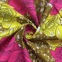 Tela Africana Ankara 100% Algodón con Estampado de Cera, Suministro de Fábrica