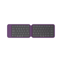 Clavier sans fil pliable avec pavé tactile intégré, touches à mécanisme ciseaux, rechargeable, ultra-fin, USB Type-C, design mince