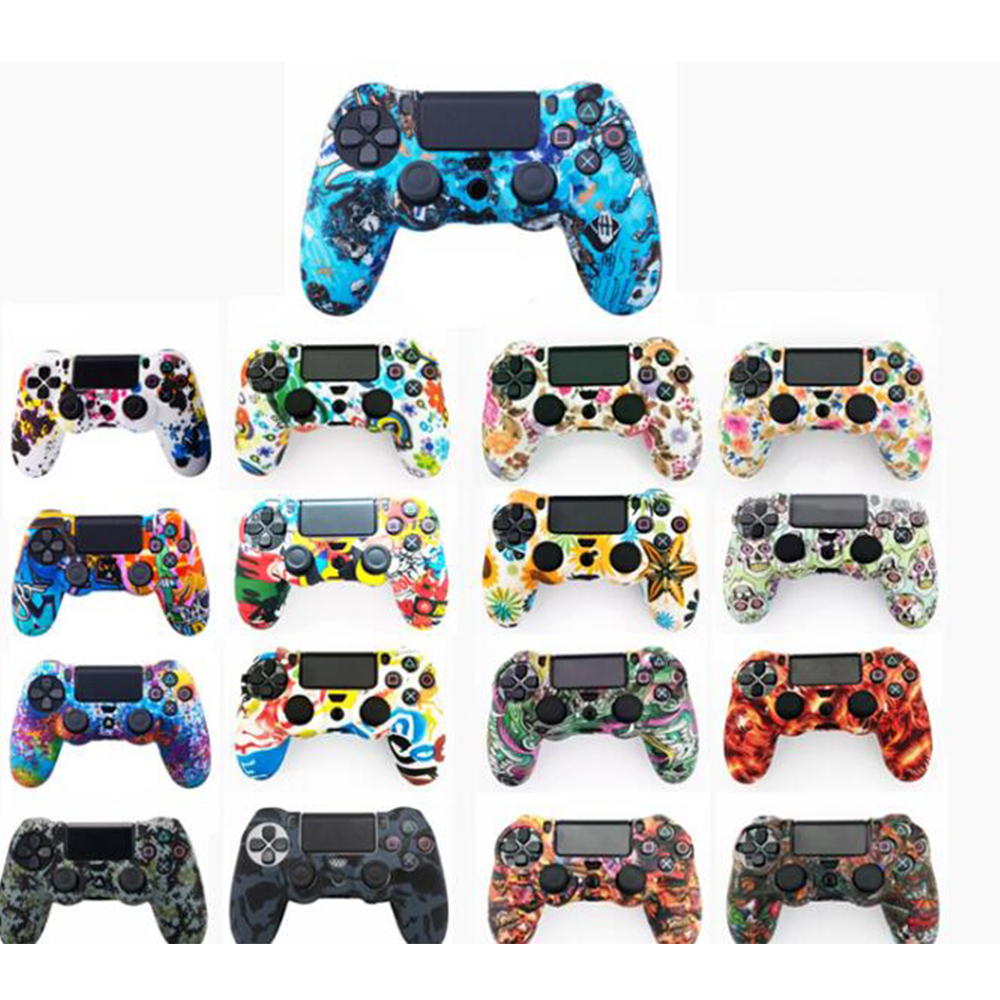 Мягкий силиконовый резиновый чехол для геймпада PS4, защитный чехол для контроллера PS4 Pro Slim, камуфляжный стиль