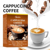 Boisson solide au cappuccino moussant, saveur crémeuse et riche, formule naturelle pure de soutien quotidien au bien-être de qualité supérieure, vente en gros