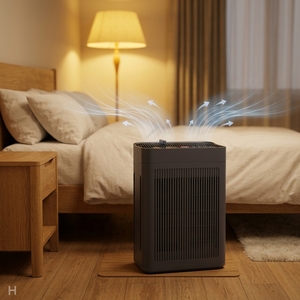 Purificatore d'Aria Domestico con Display Qualità Aria PM2.5 300 CADR, Pre-Filtro Lavabile Intelligente, Filtri HEPA e Carbonio, Aromaterapia, 400 CFM - Product Image 2