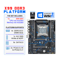 Nouvelle carte mère X99 double PCIe3.0 X16 avec TPM2.0, prend en charge les processeurs Intel Xeon E5 V3/V4, 4x DDR3, Win11, UEFI, démarrage sécurisé, carte mère X99