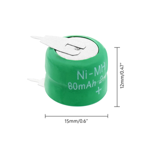 2.4V 80MAh Ni-MH Pin <span class=keywords><strong>Nimh</strong></span> Nút Di Động B80h Với Chân - Product Image 2