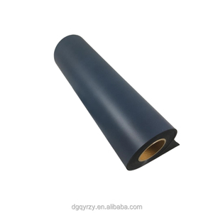 Vinilo de transferencia de calor flocado negro de 0,4mm, 50cm * 25m, película de PU de alta temperatura para ropa, textiles, telas, cáscara fría - Product Image 1