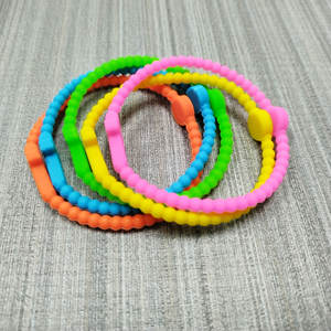 Bracciale croce elastico personalizzato con perline colorate in Silicone per santi cattolici preghiera braccialetti religiosi di gesus - Product Image 3