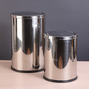 12/16/20L métal Flip Top rotatif intérieur <span class=keywords><strong>poubelle</strong></span> pied pédale balançoire couvercle ordures <span class=keywords><strong>poubelle</strong></span> acier inoxydable en gros - Product Image 2