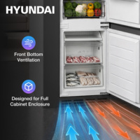 HYUNDAI A++ Slimme Koelkast 274L Inbouw Koel-Vriescombinatie 2 Zone Opslag 3,5kg/24u Vriescapaciteit Modern Keukenapparaat
