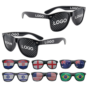 Gafas de Sol Personalizadas Promocionales con Logotipo, Pegatinas de la Copa de Fútbol y Banderas Europeas, Diseño para Hombre y Mujer - Product Image 1