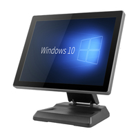 Terminal de Punto de Venta LICON Todo en Uno de 15.6 Pulgadas, Pantalla Táctil Plegable de 10 Puntos, Aleación de Aluminio, Windows 7/10, Conveniente para Puntos de Venta