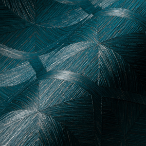 วอลเปเปอร์ไวนิลลายเรขาคณิตทันสมัยสีเทอร์ควอยซ์ทองแดงทอง ผลิตในเยอรมนี สำหรับใช้ในห้องครัว ห้องน้ำ ห้องนั่งเล่น และโรงแรม - Product Image 1