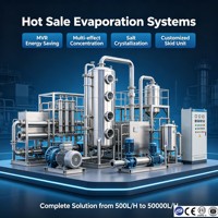 Unidad de Cristalización por Evaporación Multiefecto de Alta Eficiencia para Cloruro de Potasio, Acero Inoxidable SS304, CE ISO, para Uso Industrial